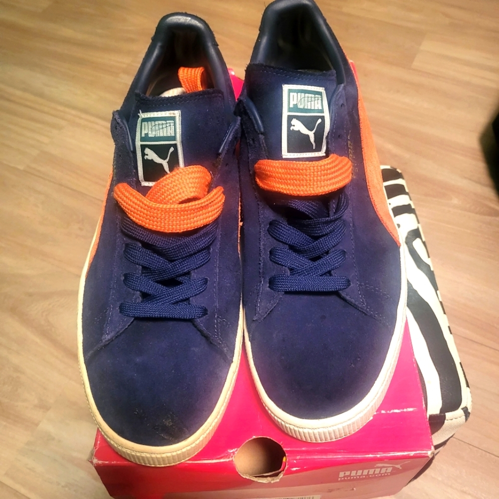 Puma suede classic , size 12 , blue and orange